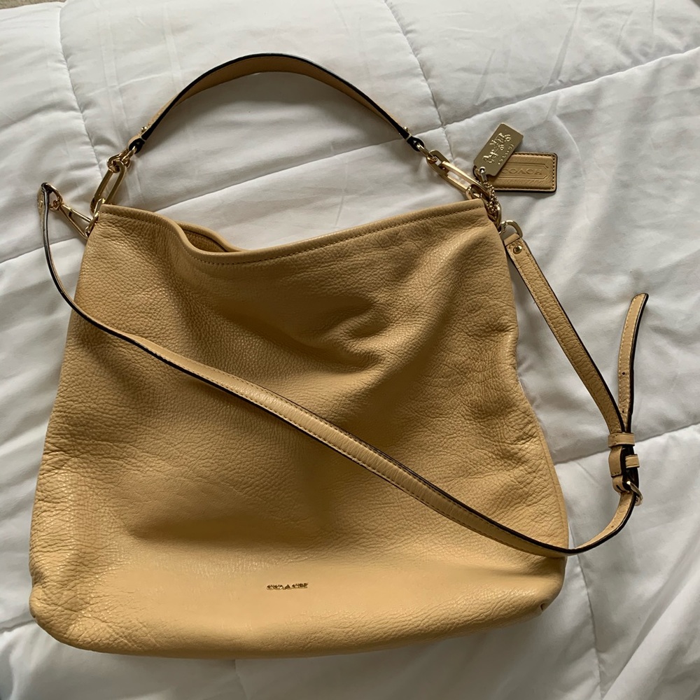 Coach Madison Pebbled Leather Hobo Convertible Bag